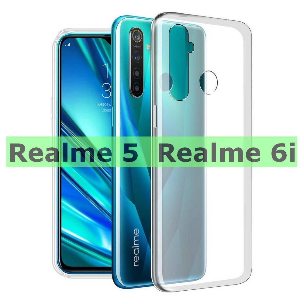 

Прозрачный чехол на Realme 5 / Realme 6i (тпу чехол прозрачный на Реалми 5 ) |1 mm|