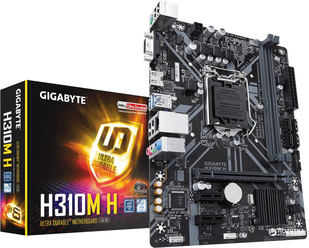 

Материнская плата Gigabyte H310M H 1.1 (s1151, Intel H370, PCI-Ex16)