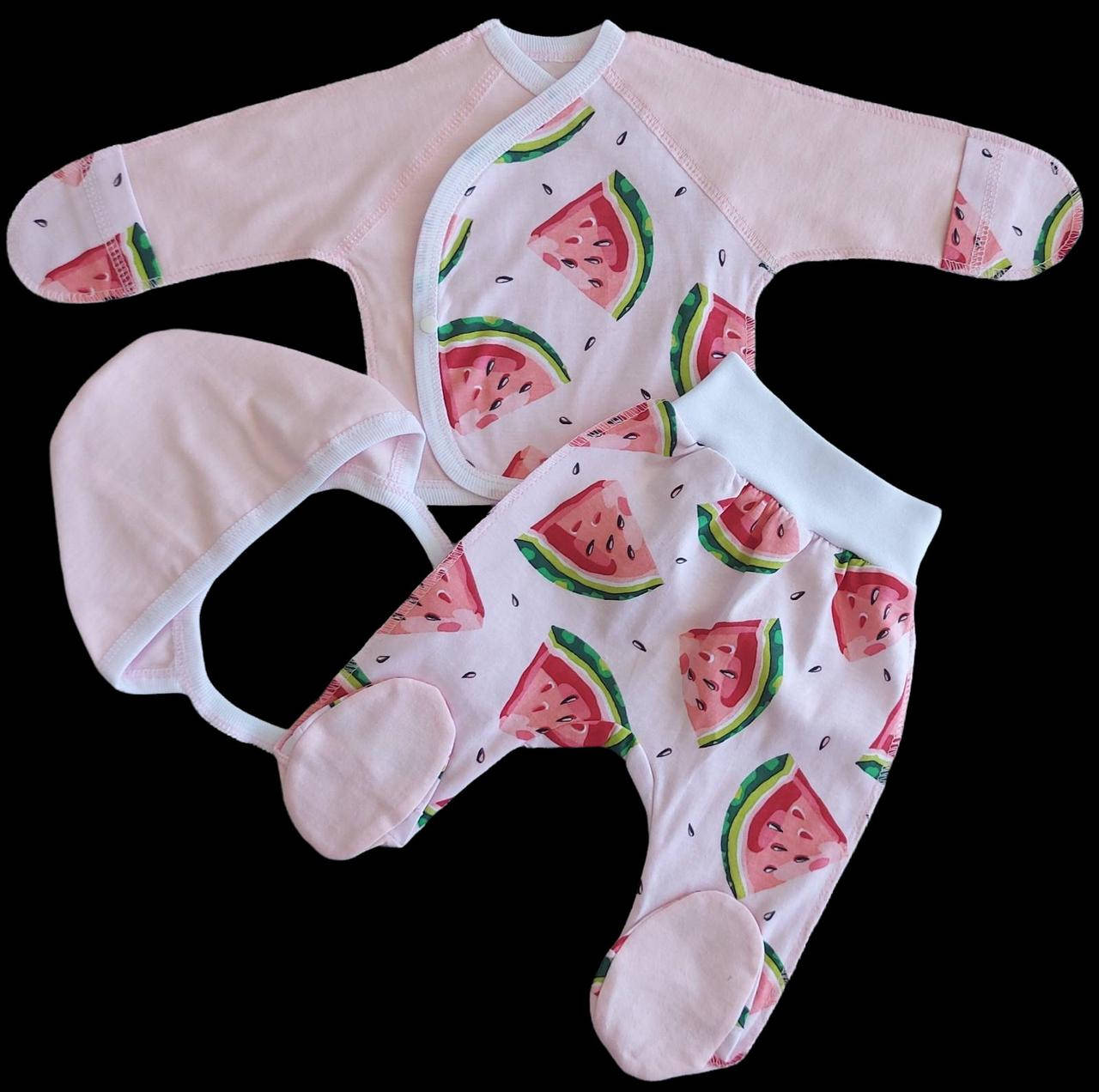 

Комплект 3в1: льоля, повзунки, шапочка "Принт", кулір ТМ “Happy ТоТ”