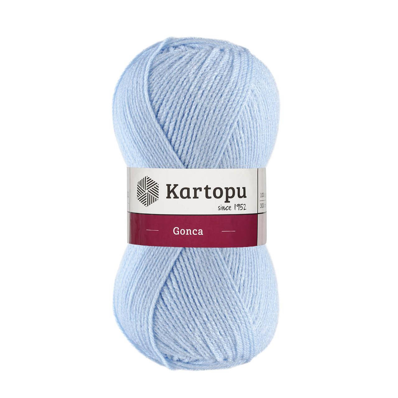 

Kartopu Gonca (Картопу Гонка) № 544 голубой (Пряжа акрил, нитки для вязания)