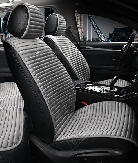 

Накидки на сидіння авто Elegant Napoli EL 700 213 з алькантари передні сірі