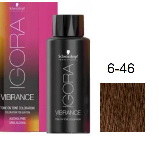 

Краска для волос Schwarzkopf igora Vibrance безаммиачная 6-46 Тёмный русый бежевый шоколадный 60 мл