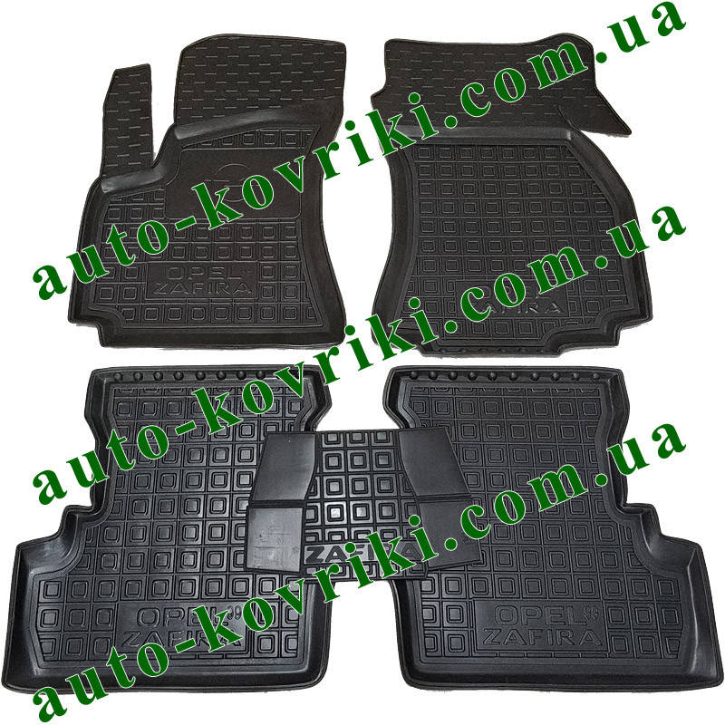 

Резиновые коврики в салон Opel Zafira A 1999-2005 (Avto-Gumm), Черный