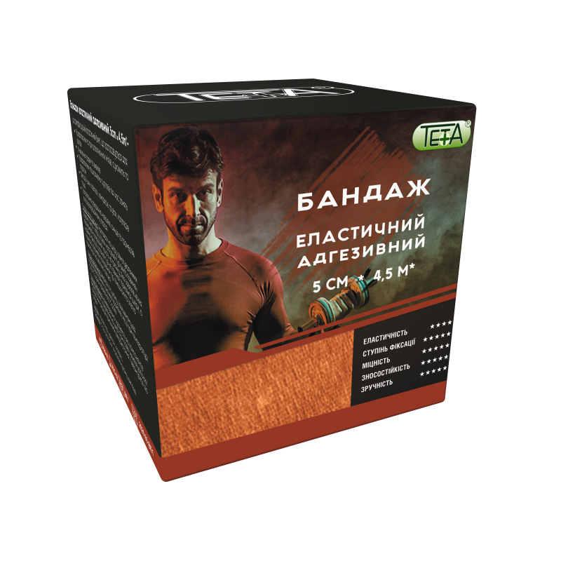 

Бандаж эластичный адгезивный Teta®, размер 5 см х 4,5 м