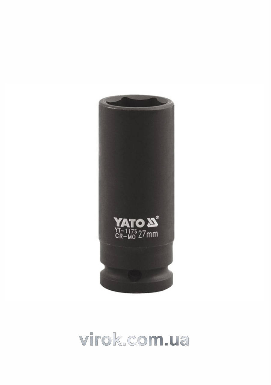 

Головка торцевая ударная шестигранная YATO 1" M30 х 90 мм YT-1176