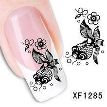 

Водные наклейки на гель лак "Рыбки" - размер стикера 5*6см, инструкция по применению есть в описании товара, Черный