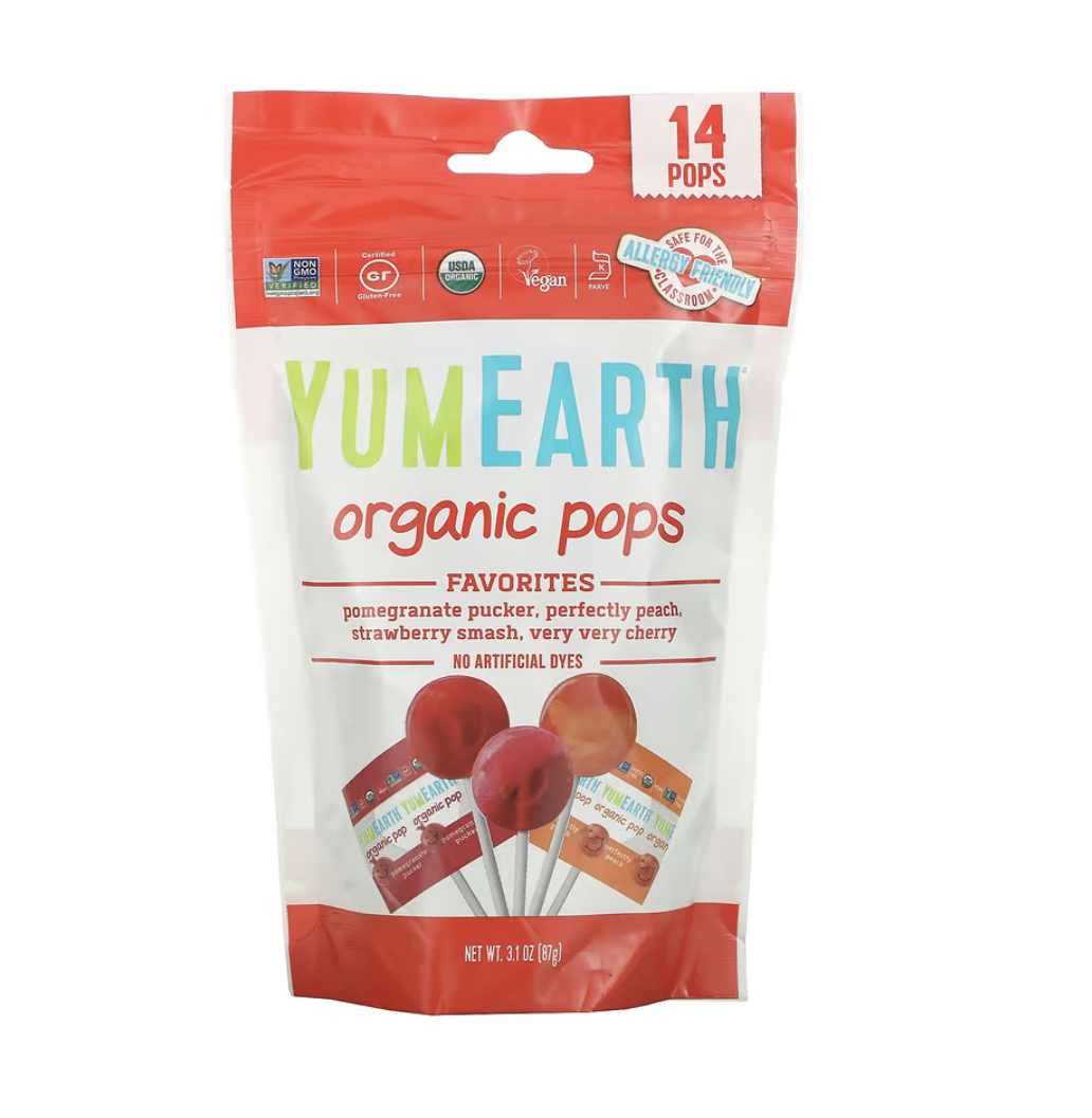 

YumEarth, органічні льодяники, асорті, 14 шт., 87 г