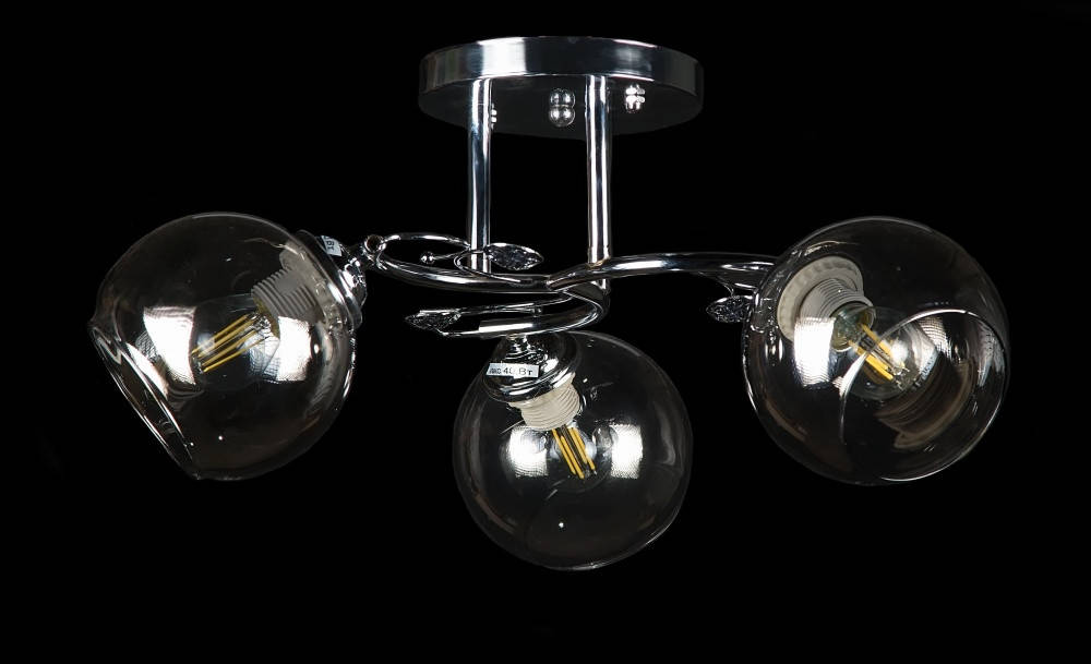 

Потолочная люстра со стеклянным плафоном Splendid-Ray 30-3995-41, Хром