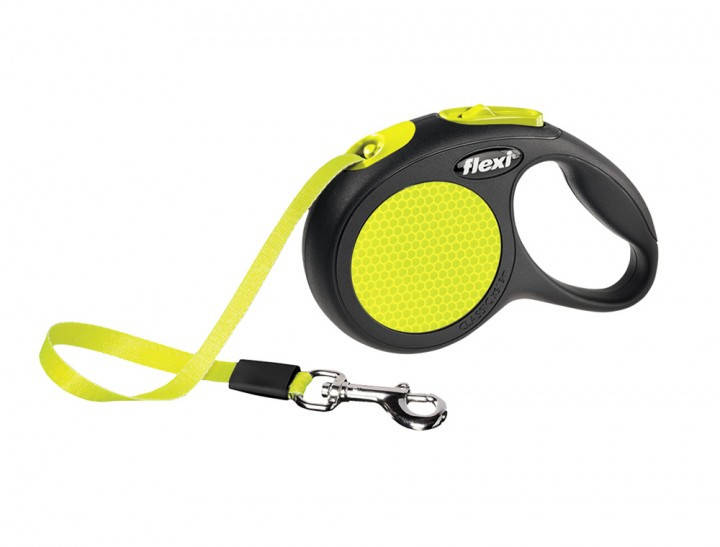 

Рулетка Flexi new classic neon XS 3м лента до 12кг, Желтый