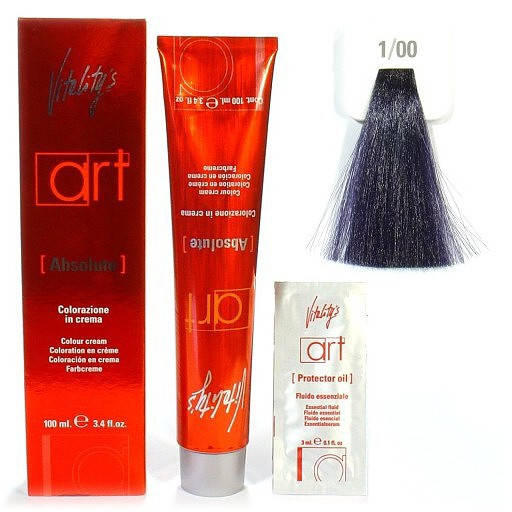 

1/00 Краска для волос с масляным коктейлем VITALITY’S Art Absolute – Черно-синий 100 мл