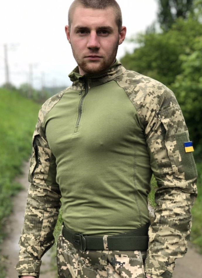 

Военная тактическая мужская рубашка пиксель UBACS ВСУ 48-56 54, Оливковый
