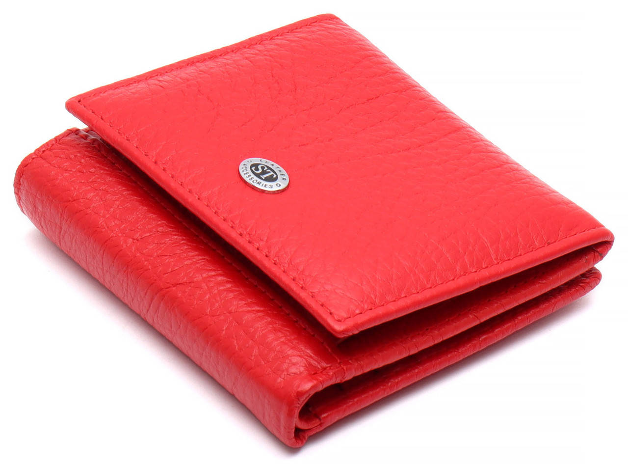 

Красный женский кошелек из натуральной кожи небольшого размера ST Leather ST219