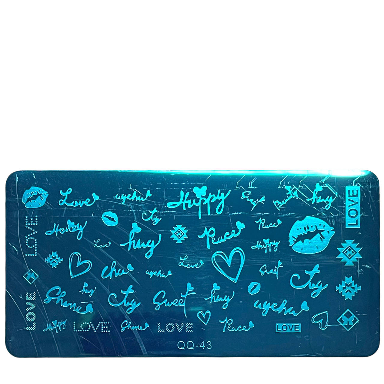 

Диск - пластина для стемпинга металлический прямоугольный, маленький (12 см на 6 см) QQ-43 (70)