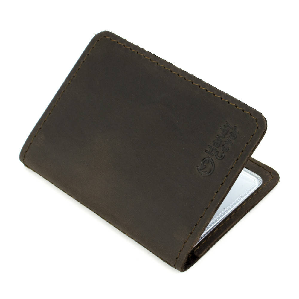

Обложка кожаная на ID паспорт, права Handycover HC0047 коричневая, Коричневый