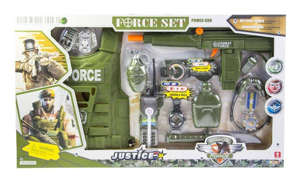 

Детский набор военный спецназ с бронежилетом 34300