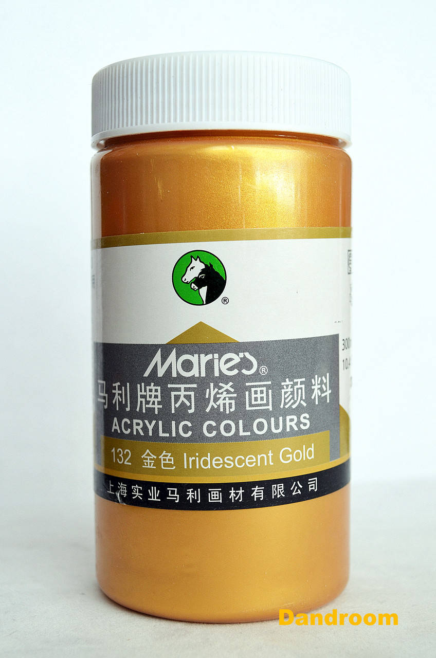 

Краска акриловая, Золотая, 300 мл, Maries