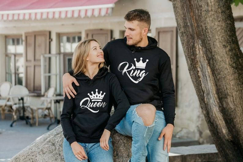 

Парные худи. Теплые толстовки для влюбленных. King and Queen. Король и королева