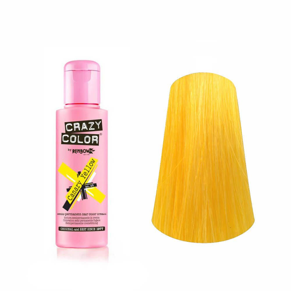 

Тинт-краска для волос №49 Желтая канарейка 100 мл,CRAZY COLOR