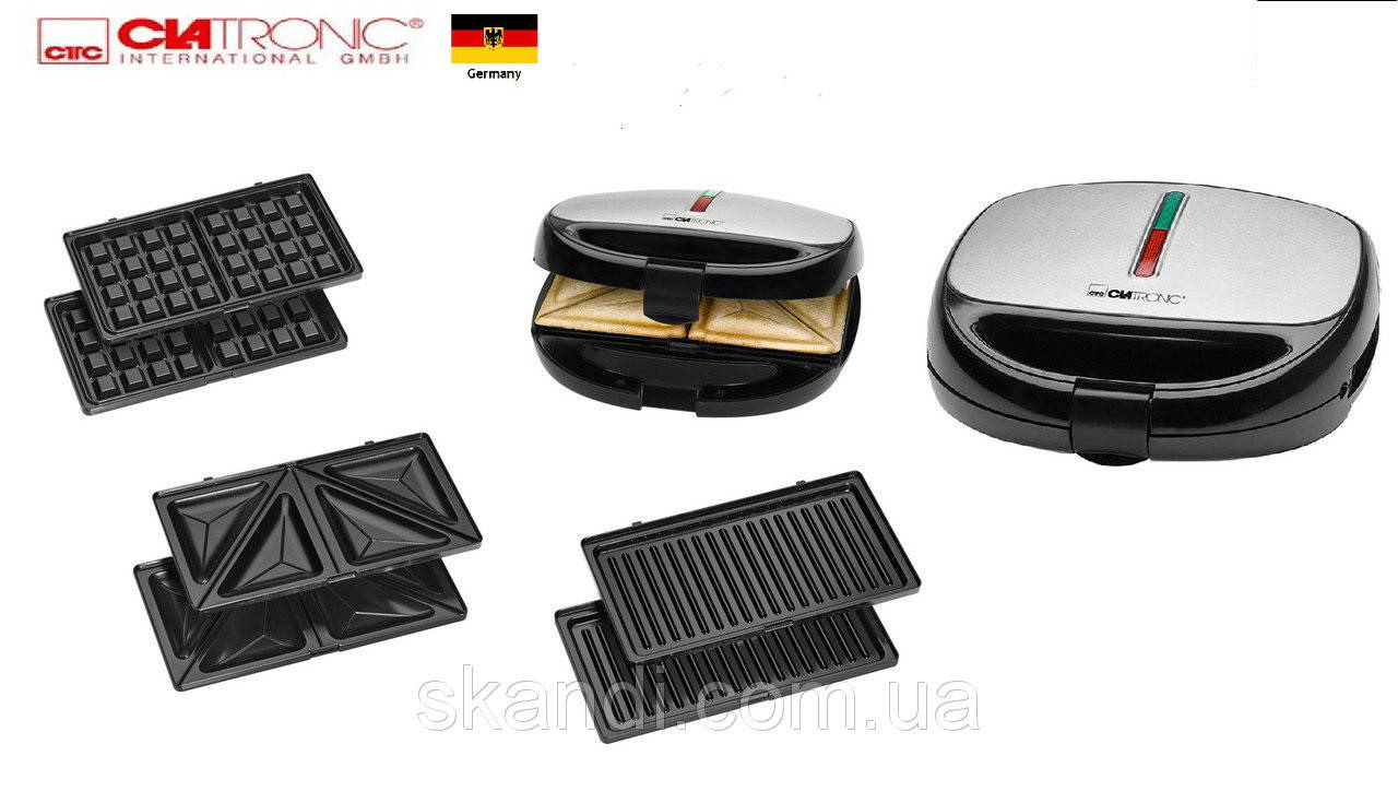 

Сендвичница-гриль-вафельница 3 в 1 Clatronic(Оригинал)Германия (Хит продаж)