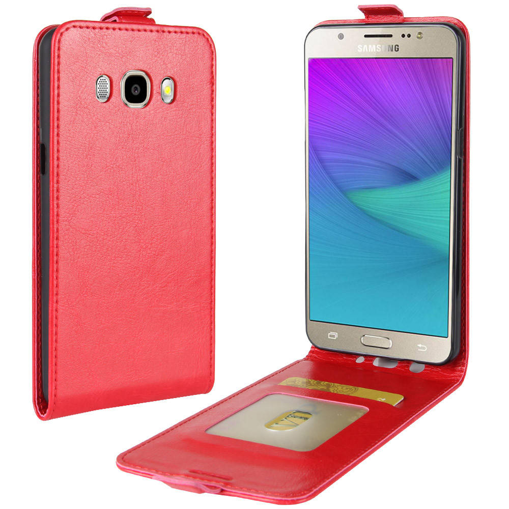 

Чехол IETP для Samsung Galaxy J5 2016 J510 флип вертикальный кожа PU красный