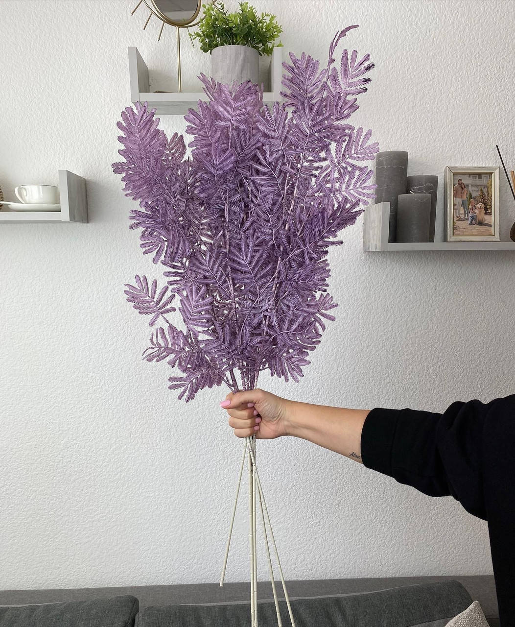 

Декоративная ветка, 105 см, фиолетовый, 490