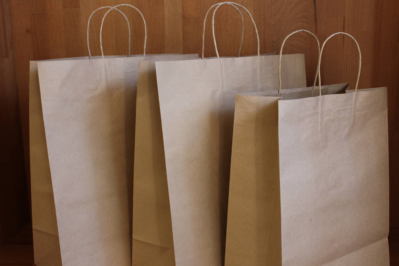 

Бумажный пакет с ручками 310х150х380(50 шт в уп.)