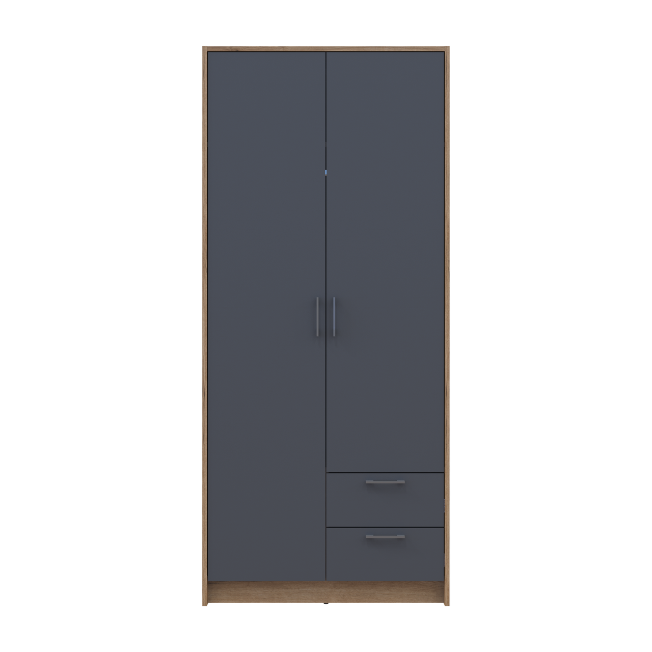 Розпашна Шафа для одягу Doros Ронді Дуб Артізан/Графіт 2ДСП 82х52х195 (80737804) 4