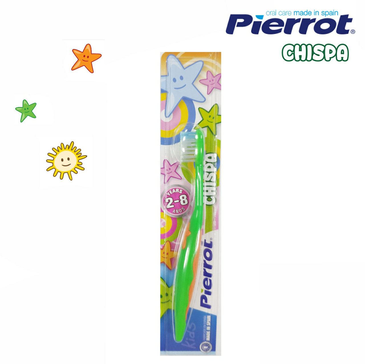 

Детская зубная щетка Pierrot Kids Chispa (от 2-8 лет) искра 1 шт