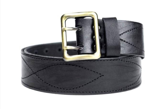 

Ремень кожаный мужской офицерский портупея ручная работа Черный