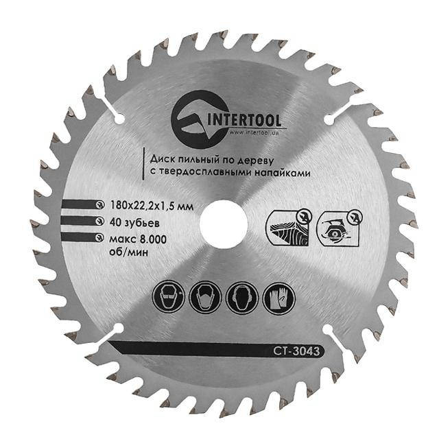 

Диск пильный по дереву с твердосплавными напайками INTERTOOL CT-3043