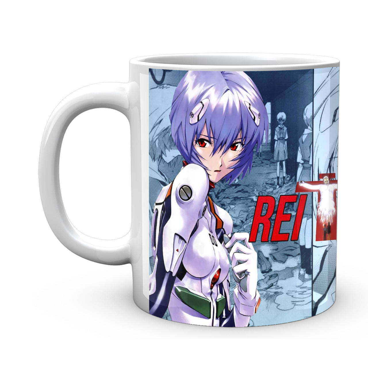 

Кружка GeekLand Evangelion Евангелион grey face EV 02.15, Белый