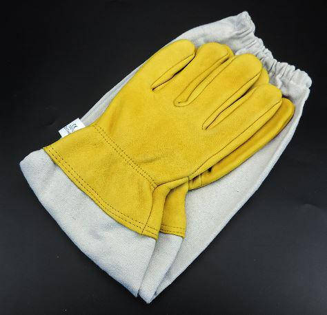 

Перчатки кожаные для пчеловода с нарукавниками М, L, XL, XХL, XХXL, Желтый