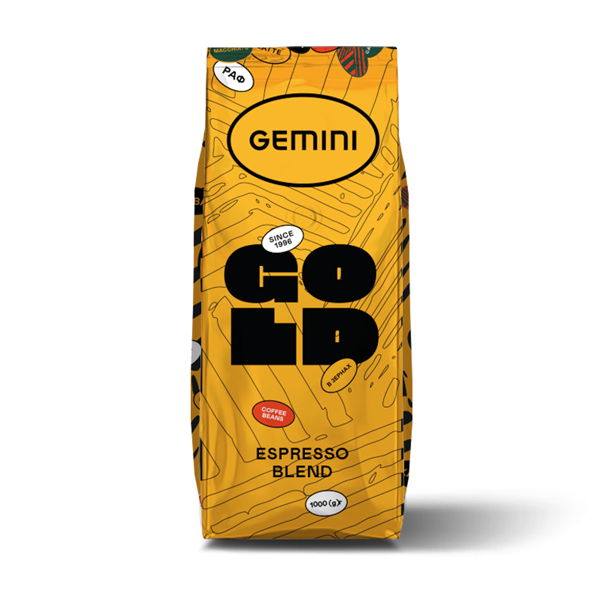 

Кофе Gemini Gold Espresso Blend в зернах 1 кг