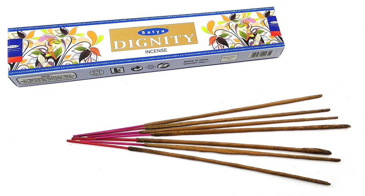 

Натуральные аромапалочки Dignity (Достоинство)(15 гр.)(Satya) масала благовоние