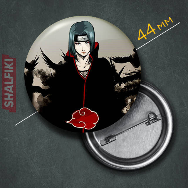 

"Итачи Учиха (Наруто / Naruto)" значок круглый на булавке Ø44 мм