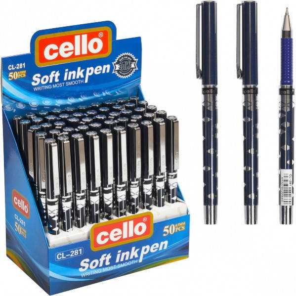 

Ручка масляная «Soft ink» Cello синяя 1 уп. (50 шт.) CL-281