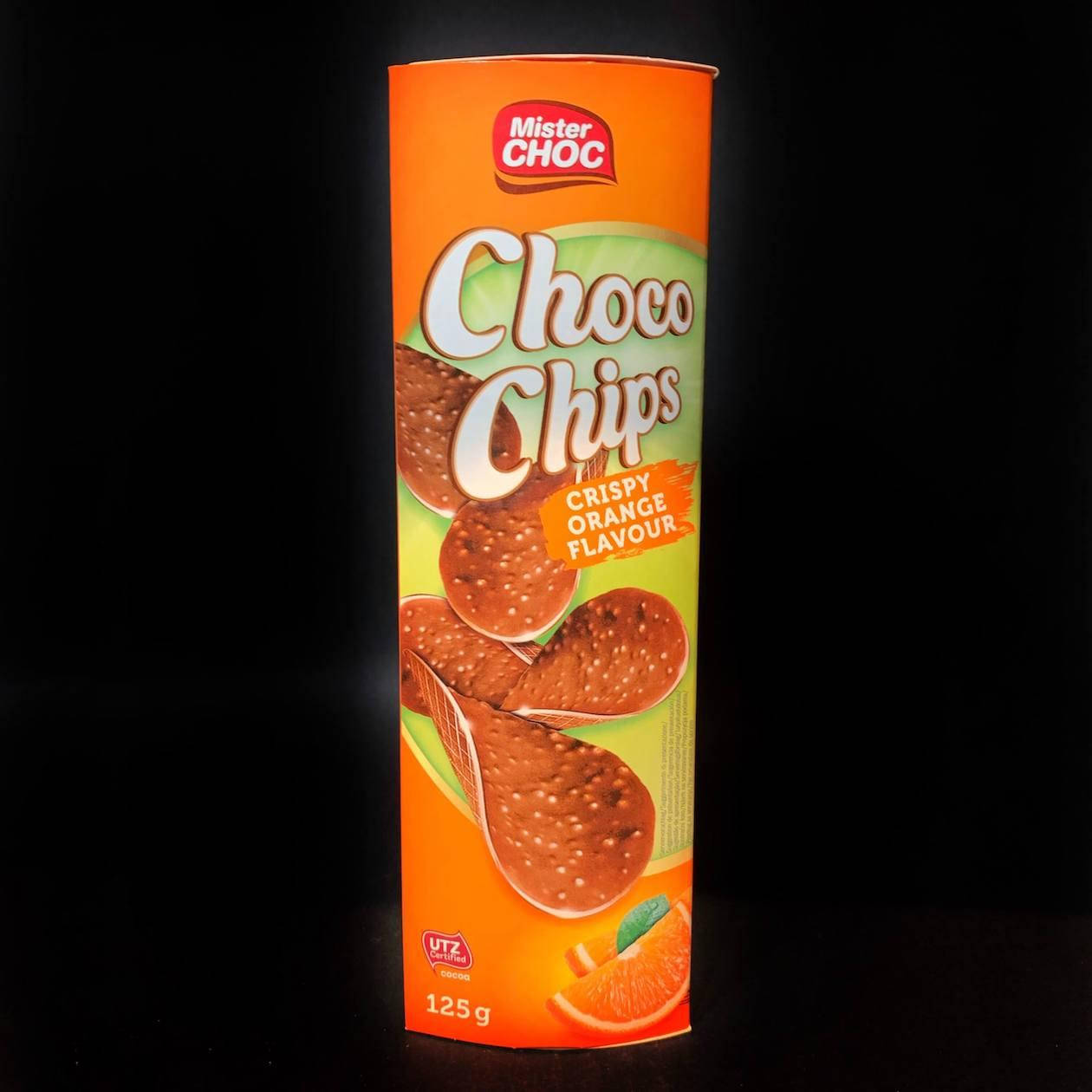

Шоколадные Чипсы с апельсином Mister Choc Choco Crisp Orange 125g