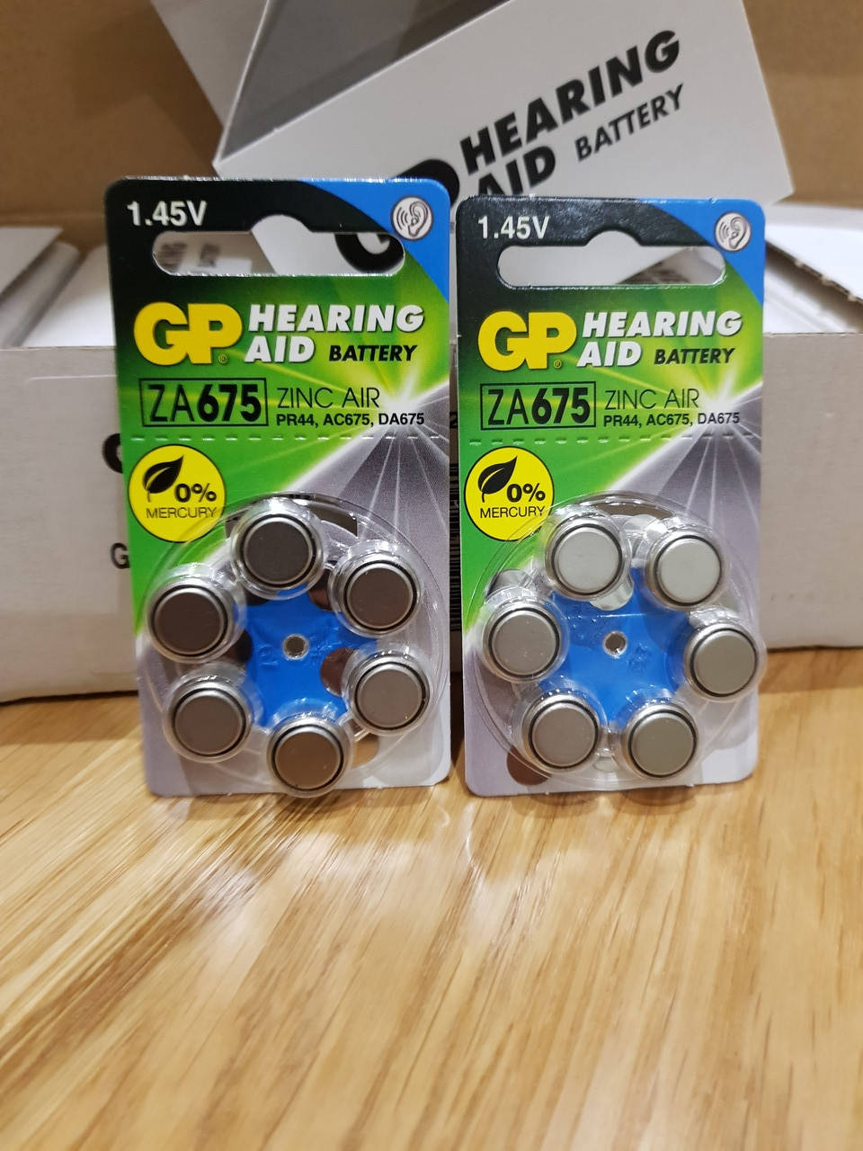 

Батарейка в слуховой аппарат GP ZA675-D6 Zinc Air PR44, DA675X, 1,45V