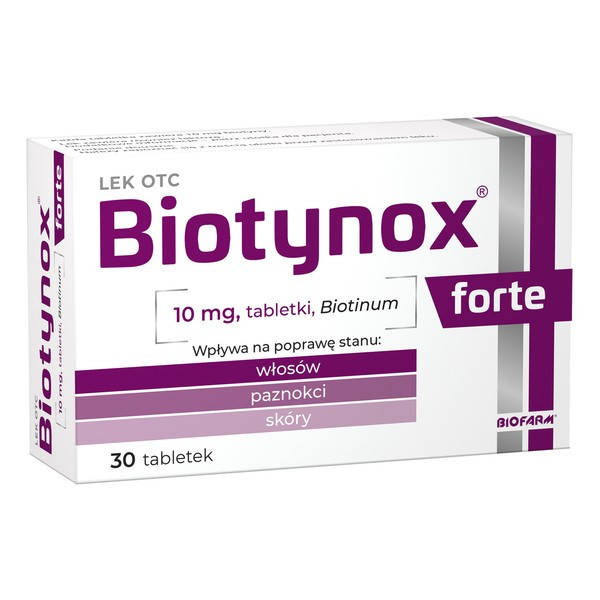 

Biotynox Forte, 10 mg - для кожи, волос и ногтей 30 таблеток