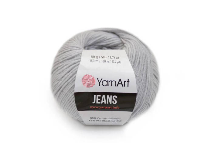 

YarnArt Jeans, Пепельно-серый №80