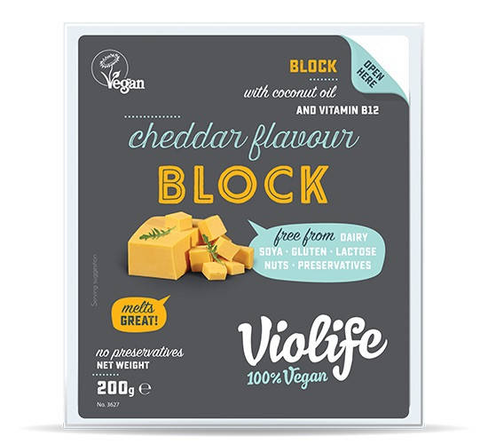 

Растительный сыр Чеддер Violife кусок 200г