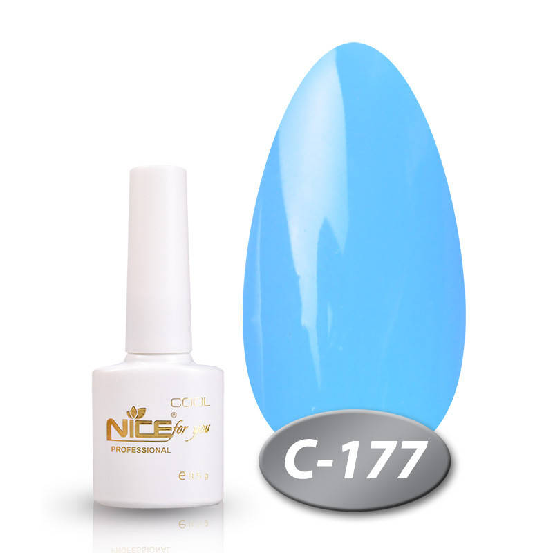 

Гель-лак Nice for you Cool С-177 голубое небо 8,5 мл