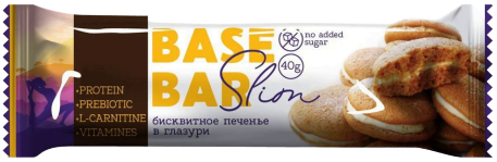 

Протеиновый батончик в глазури BaseBar Slim Бисквитное Печенье (40 грамм)