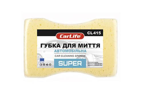 

Губка мочалка для мытья автомобиля Carlife SUPER с большими порами