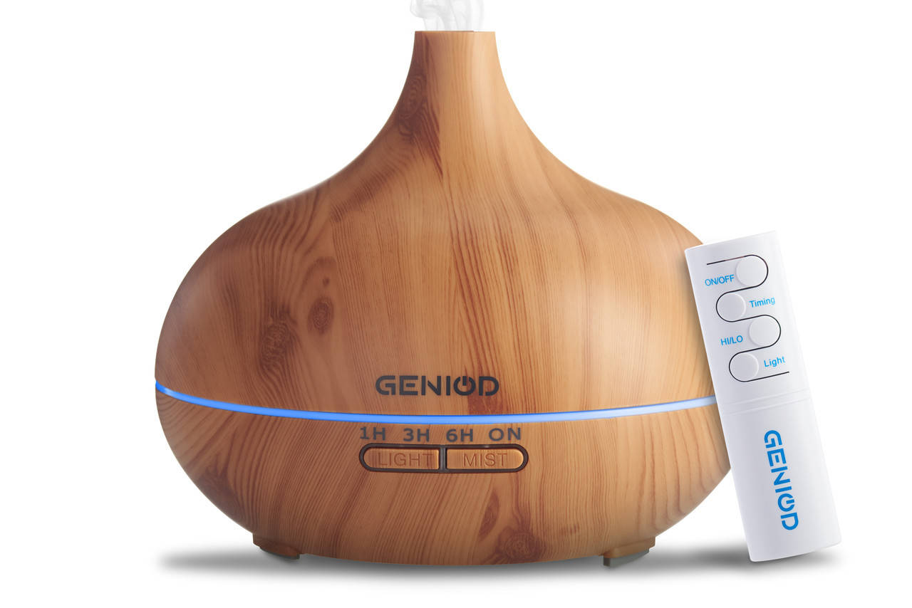 

Арома-увлажнитель воздуха Geniod с пультом управления 450 мл светлое дерево (3014)