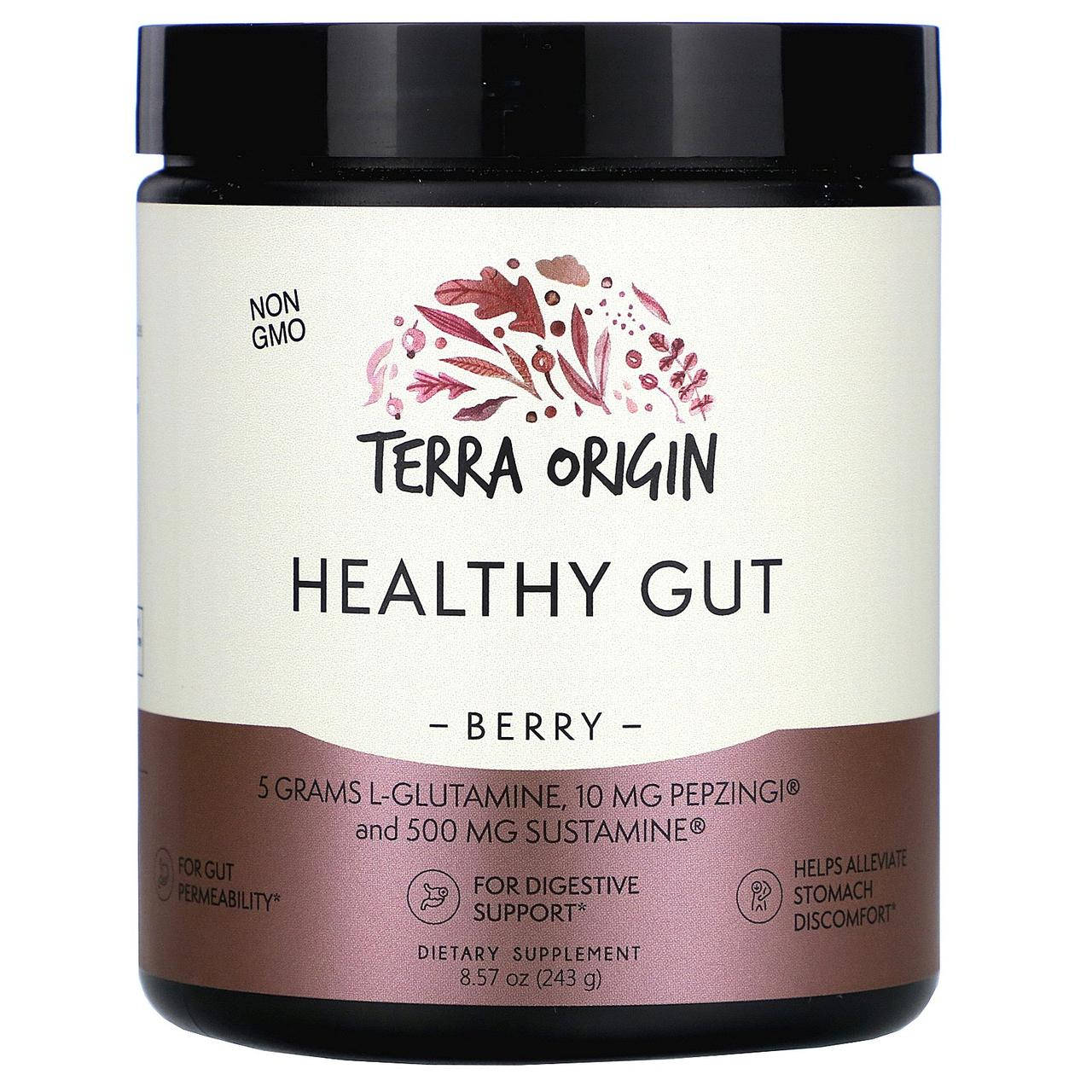 

Terra Origin, Healthy Gut, Berry, 8.57 oz (243 g), официальный сайт, TEO-00748
