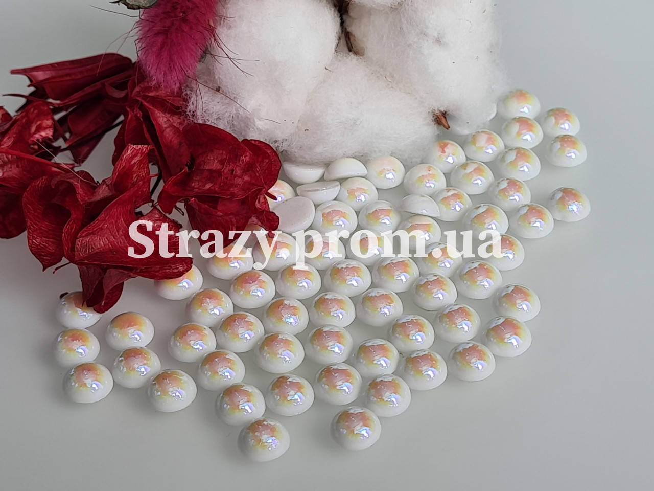 

Полужемчуг ss16 4мм термо керамика 100шт Ivory AB