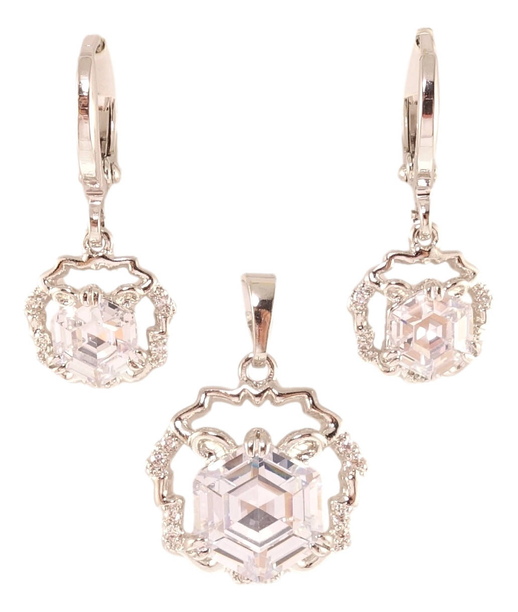 

Набор Xuping Родий Серьги Кулон "Кристальный подарок"