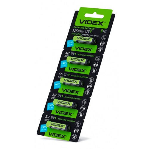 

5x Батарейка 12V 27A MN27 8LR732, VIDEX A27 12В батарея, 100507