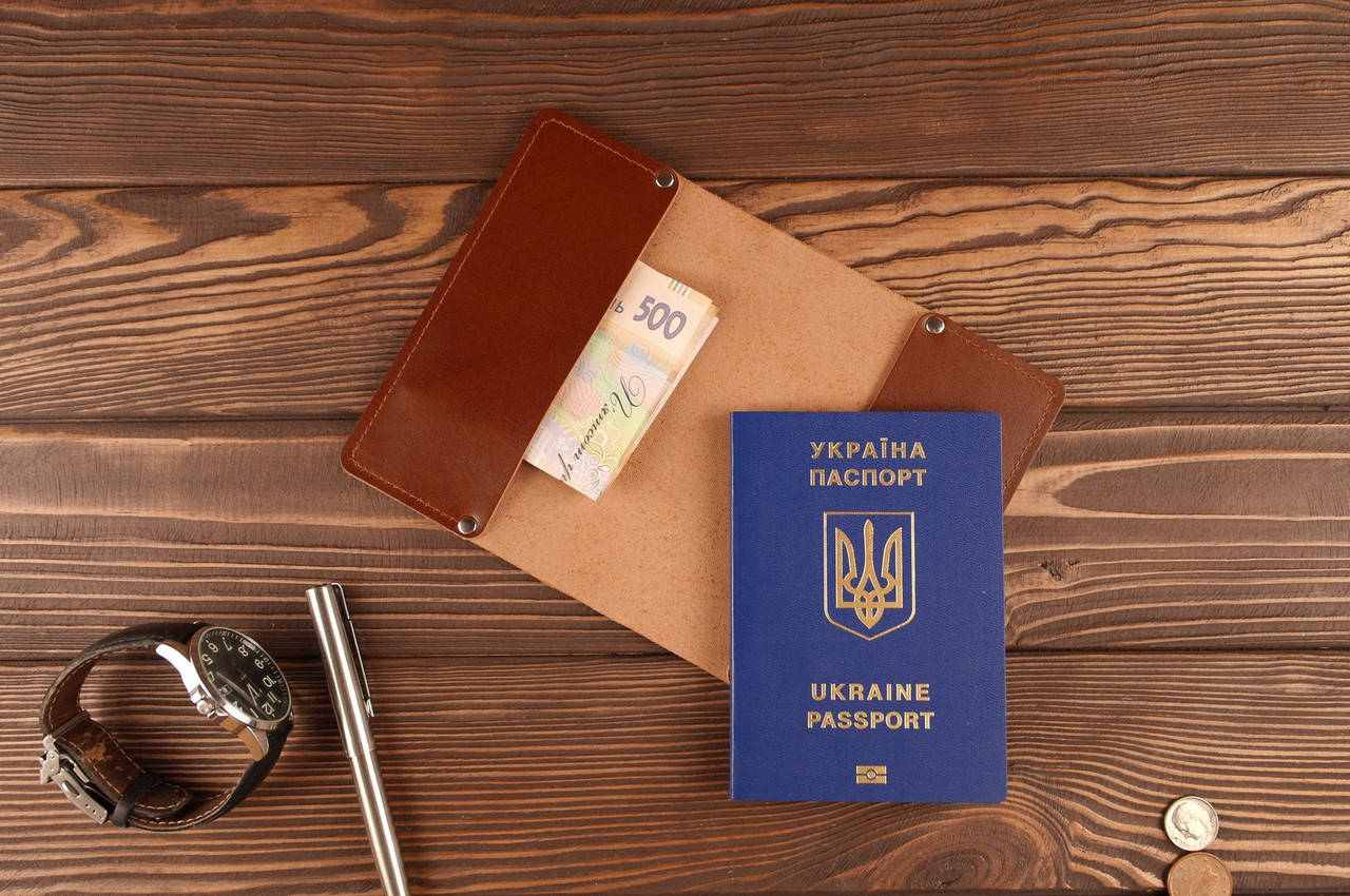 

Обложка для паспорта (коричневая гладкая кожа), Коричневый